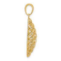 Load image into Gallery viewer, 14K Two-tone Polished and Dia-cut Pendant
