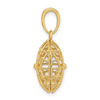 Load image into Gallery viewer, 14K with White Rhodium Polished and Dia-cut Pendant
