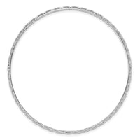 Load image into Gallery viewer, 14K White Gold Polished and Textured Slip-on Bangle
