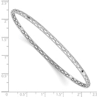 Load image into Gallery viewer, 14K White Gold Polished and Textured Slip-on Bangle
