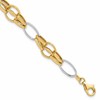 14K Two-tone Polished Fancy Link Bracelet