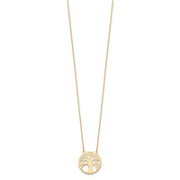 Load image into Gallery viewer, 14K Polished Tree of Life Necklace
