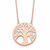14K Rose Gold Polished Tree of Life Necklace