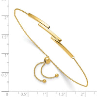 Load image into Gallery viewer, 14K Polished Bar Adjustable Bracelet
