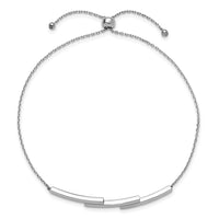 Load image into Gallery viewer, 14K White Gold Polished Bar Adjustable Bracelet
