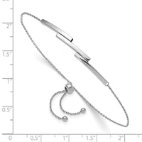 Load image into Gallery viewer, 14K White Gold Polished Bar Adjustable Bracelet

