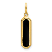 Load image into Gallery viewer, 14K with Black Enamel Polished Pendant
