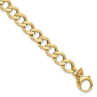 Load image into Gallery viewer, 14K Polished and Textured Fancy Link Bracelet
