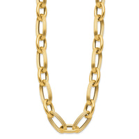 Load image into Gallery viewer, 14K Polished Textured Hollow Fancy Link Necklace
