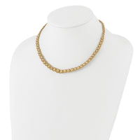Load image into Gallery viewer, 14K Polished Textured and Diamond-cut Beaded Necklace
