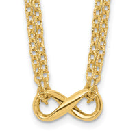 Load image into Gallery viewer, 14K Polished 2-Strand Infinity Necklace
