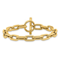 Load image into Gallery viewer, 14K Polished Fancy Toggle Link Bracelet

