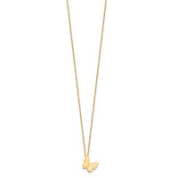 Load image into Gallery viewer, 14K Polished Butterfly Charm with 2in ext. Necklace
