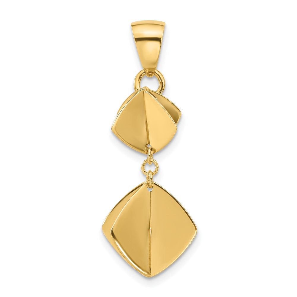 14K Polished Fancy Dangle Pendant