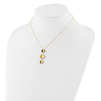 Load image into Gallery viewer, 14K Polished Fancy Dangle Pendant Plus 2in ext. Necklace

