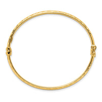 Load image into Gallery viewer, 14K Polished and Diamond-cut Hinged Bangle
