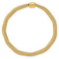 Load image into Gallery viewer, 14K Mesh Twist Slip-on Stretch Bracelet
