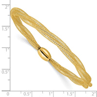 Load image into Gallery viewer, 14K Mesh Twist Slip-on Stretch Bracelet
