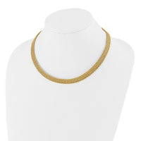 Load image into Gallery viewer, 14K Polished and D/C Fancy Woven Necklace
