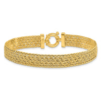 Load image into Gallery viewer, 14K Polished and D/C Fancy Woven Bracelet
