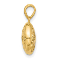 Load image into Gallery viewer, 14K w/Rhodium Polished and Diamond-cut Pendant
