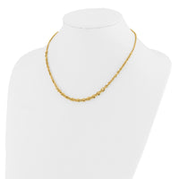 Load image into Gallery viewer, 14k Polished and D/C Fancy Link Graduated 18in Necklace
