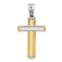 Load image into Gallery viewer, 14K Two-tone Polished Crucifix Pendant
