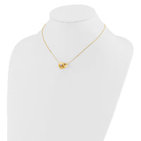 Load image into Gallery viewer, 14K Polished and Brushed Double Circle 16in with 2in ext Necklace
