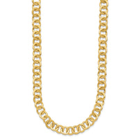 Load image into Gallery viewer, 14K Polished and Satin Fancy Circle Link Necklace

