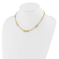 Load image into Gallery viewer, 14K Polished 2-strand with Circles Necklace
