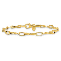 Load image into Gallery viewer, 14K Polished Fancy Twisted Link Bracelet

