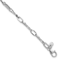 Load image into Gallery viewer, 14K White Gold Polished Fancy Twisted Link Bracelet
