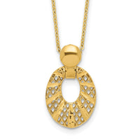 Load image into Gallery viewer, 14k Polished D/C 16in w/2.25in ext. Necklace
