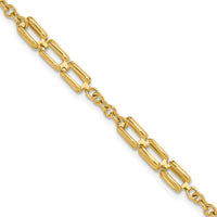 Load image into Gallery viewer, 14K Polished Fancy Link Bracelet
