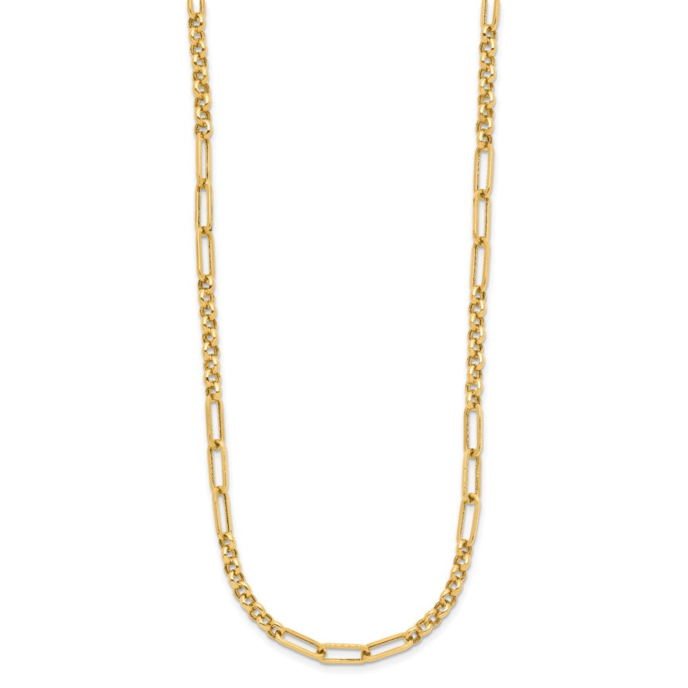 14K Polished Fancy Link Necklace
