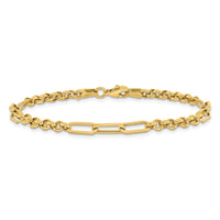 Load image into Gallery viewer, 14K Polished Fancy Link Bracelet
