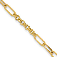 Load image into Gallery viewer, 14K Polished Fancy Link Bracelet
