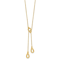 Load image into Gallery viewer, 14k Polished Teardrop 16.5in with 1in ext Necklace
