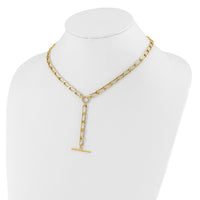 Load image into Gallery viewer, 14K Polished Flat Oval Link Drop w/2in ext. Choker Necklace
