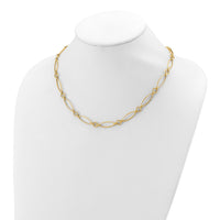 Load image into Gallery viewer, 14K Polished and Diamond-cut Fancy Link 19in Necklace
