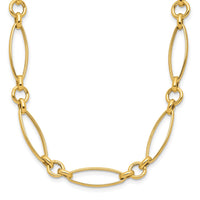 Load image into Gallery viewer, 14K Polished and Diamond-cut Fancy Link 19in Necklace

