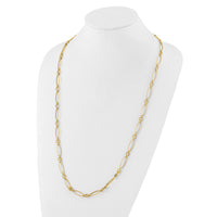 Load image into Gallery viewer, 14K Polished and Diamond-cut Fancy Link Necklace
