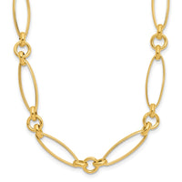 Load image into Gallery viewer, 14K Polished and Diamond-cut Fancy Link Necklace
