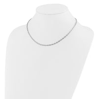 Load image into Gallery viewer, 14K White Gold Polished/Textured Fancy Oval Link Necklace

