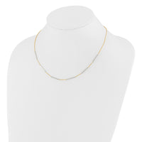 Load image into Gallery viewer, 14K Two-tone Polished 6 Bar Stations w/1.5in ext. Necklace
