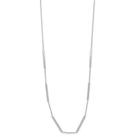 Load image into Gallery viewer, 14K White Gold Polished 6 Bar Stations w/1.5in ext. Necklace
