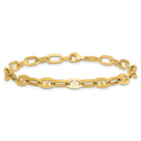 Load image into Gallery viewer, 14K Polished Fancy Link Bracelet
