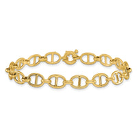 Load image into Gallery viewer, 14K Polished Fancy Link Bracelet
