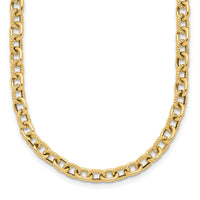 Load image into Gallery viewer, 14K Polished and Textured Link Necklace
