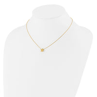 Load image into Gallery viewer, 14K Polished Hollow Star Pendant w/1in. ext. Necklace
